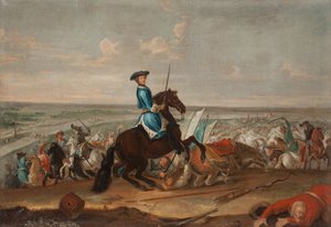 Kong Charles XII i slaget ved Narva 19. november 1700 av David Krafft von
