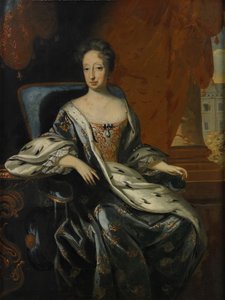 Portrett av Hedvig Eleonora av Holstein-Gottorp 1636-1715, dronning av Sverige av David Krafft von