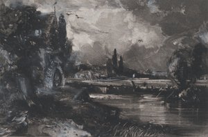 En mølle, 1829. av David Lucas