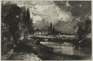 A Mill, fra English Landscape av David Lucas