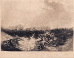 Grace Darling og hennes far redde de ni overlevende fra Forfarshire av David Lucas