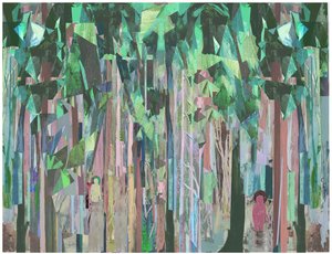 Spaces In Between, 2017 Mixed Media på trepanel av David McConochie