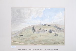 The Roman Wall - Mile Castle at Cawfields, 1880-89 (wc på papir) av David Mossman