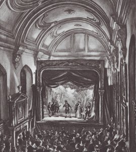 Oxford: St. John#39;s College Mummers (lito) av David Muirhead (after) Bone