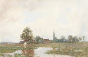 Gjennom vannsengen (akvarell)