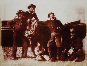 Fiskere (saltpapirtrykk fra kalorinegativ) av David Octavius and Adamson Robert Hill