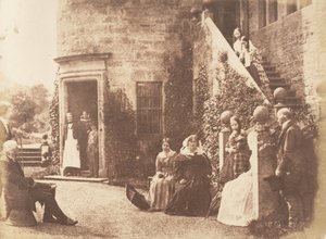 Bonaly Towers. Hjemmet til Lord Cockburn, 1843-47. Skapere: David Octavius Hill, Robert Adamson, Hill & Adamson. av Hill and Adamson