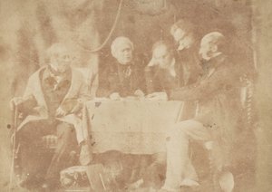 Sir David Brewster, Earle Monteith, Dr. Welsh & Two Others, 1843-47. Skapere: David Octavius Hill, Robert Adamson, Hill & Adamson. av Hill and Adamson
