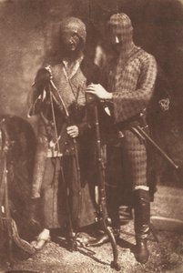 Afghansk eller sirkassisk rustning, 1843. Skapere: David Octavius Hill, Robert Adamson.