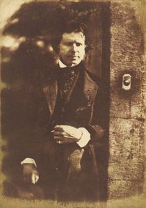 David Octavius Hill ved porten til Rock House, Edinburgh, 1843-1847. Skapere: David Octavius Hill, Robert Adamson.