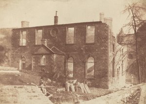 Lady Glenorchys kapell under riving, på stedet til Waverley Station, ca. 1846. Skapere: David Octavius Hill, Robert Adamson.