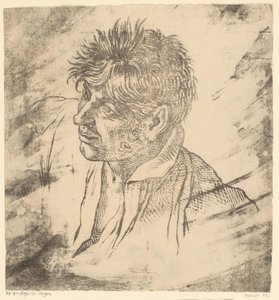 Portrett av en mann Leder av en mann, profil