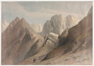 Oppstigning av den nedre delen av Sinai av David Roberts