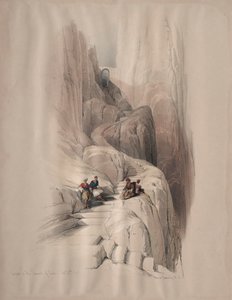 Oppstigning til toppen av Sinai, 1839. av David Roberts