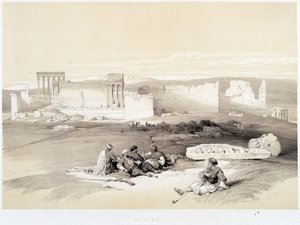 Baalbec (Baalbek) i Libanon, tegning laget 05/05/1839 i “The Holy Land””, London 1849 av David Roberts