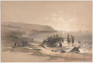 Kaifas ser mot Karmelfjellet, 1839. av David Roberts