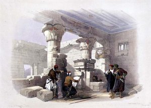 Deir Al-Madinah, Theben, fra "Egypt and Nubia", Vol.1 (litho) av David Roberts