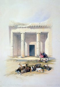 Inngang til grotten til Beni Hassan, 1800-tallet av David Roberts