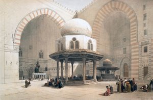 Interiør i moskeen til Sultan al-Ghuri, Kairo, Egypt, 1800-tallet av David Roberts