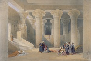 Interiør av tempelet i Esna, Øvre Egypt, fra 