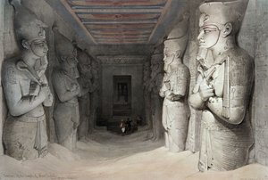 Interiør av Temple of Aboo Simbel, fra 