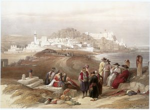 Jaffa sett fra nord (gravering) av David Roberts