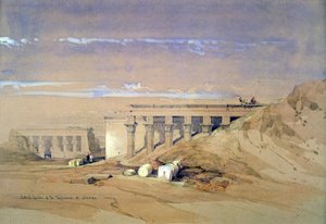 Sidevisning av tempelet kalt Typhonaeum i Dendera, Egypt, 1800-tallet av David Roberts