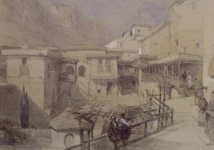 Mount Sinai (akvarell på papir) av David Roberts