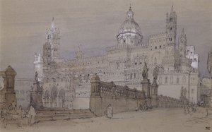 Palermo katedral, 1854 av David Roberts