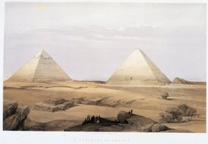 Pyramids of Geezeh - i "The Holy Land", London 1849 av David Roberts