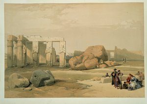 Rester av den store kolossen i Theben av David Roberts