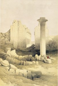 Dromos eller Central Hall of the Great Temple of Amun, Karnak, fra Egypt og Nubia, Vol.2