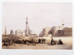 Inngangen til citadellet i Kairo (Kairo) - i "" Det hellige land"" av David Roberts, London 1849 av David Roberts