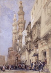 Porten til Metwaley, Kairo, 1838 av David Roberts