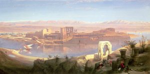 Øya Philae, Nubia av David Roberts