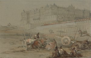 Det kongelige palass, Madrid, 1832 av David Roberts