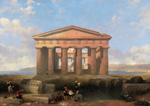 Neptuns tempel i Paestum av David Roberts