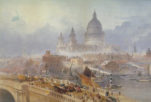Utsikt over Blackfriars Bridge og St Paul