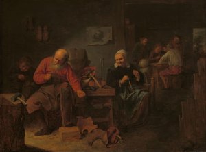 Interiør i en skomakerbutikk av David Ryckaert (III)