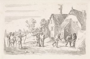bueskyttere Friluftssjangerscener (serietittel) av David Teniers (II)