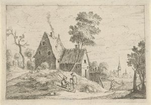 Landskap med hus av David Teniers (II)