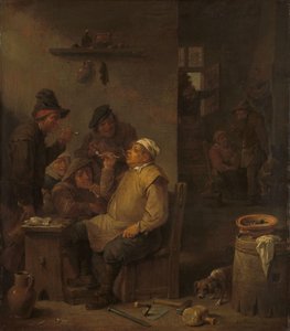 Mason røyker med ledsagere i en taverna