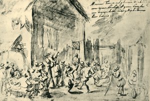 Countrydans, midten av slutten av 1600-tallet, 1943. av David Teniers the Younger
