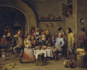 Bønnekongen Bønnekongens festmåltid av David Teniers the Younger
