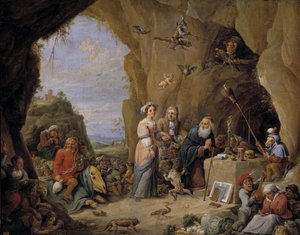 The Temptation of Saint Anthony, midten av 1600-tallet. av David Teniers the Younger