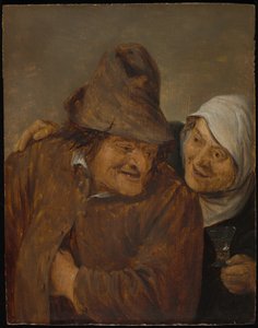 To bønder med et glass vin av David Teniers the Younger