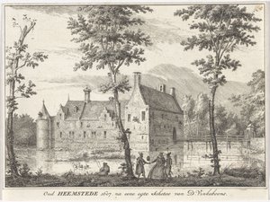 Utsikt over Gamle Heemstede Oud Heemstede 1607. etter en skisse av D. Vinkeboons (tittel på objekt)