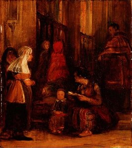 Syv skikkelser i en kirke av David Wilkie
