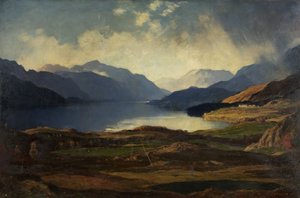 Loch Lomond (olje på lerret) av David Young Cameron