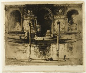 The Palace Doorway, plate 22 fra det norditalienske settet av David Young Cameron